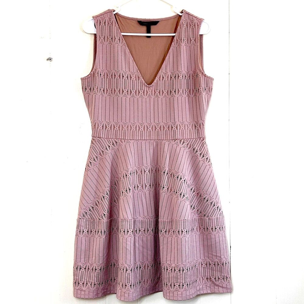 BCBGMaxazaria Amberly Dress Size M Lace Mini Dress Women’s Pink Pastel Color